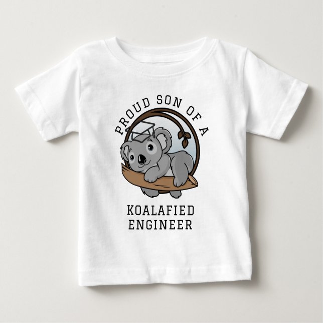 Abschluss 2023 Engineer Grad Custom Koala Bear Baby T-shirt (Vorderseite)