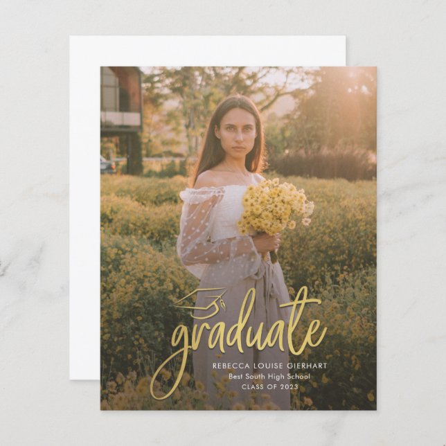 Abschluss 2023 Foto Open House Einladung (Vorne/Hinten)