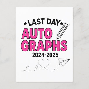 Abschluss 2024-2025 ankündigungspostkarte