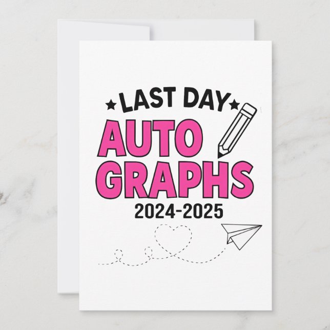 Abschluss 2024-2025 feiertagskarte (Vorderseite)