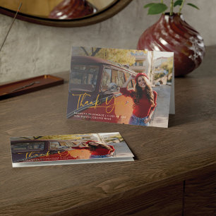 Abschluss 2024 Foto-Skript Handschrift Dankeskarte