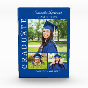 Abschluss 2024 Grad Foto Collage Blue Keepake