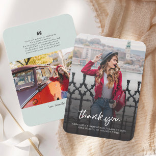 Abschluss 2024 Grad Foto Danke Haushalt Mitteilungskarte