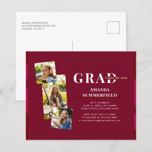 Abschluss 2024 Grad Fotos Party Einladung