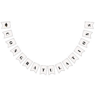 Abschluss 2024 Herzlichen Glückwunsch Grad Cap Wimpelkette