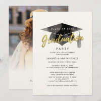 Abschluss 2024 Minimalistisches Foto Grad Party