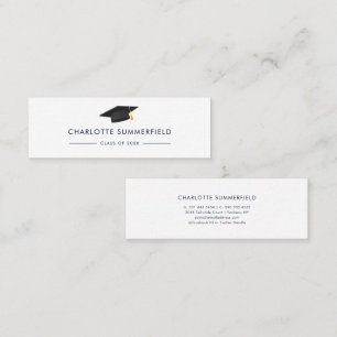 Abschluss 2024 Name Modern Grad Calling Card Mini Visitenkarte