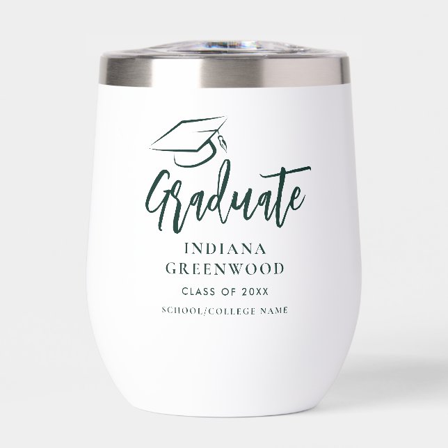 Abschluss 2024 Script Green Personalisiert Grad (Vorderseite)