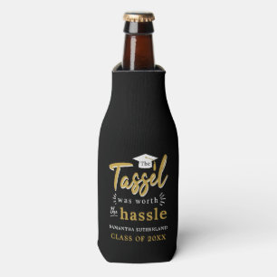 Abschluss 2024 Tassel war es wert Grad Party Black Flaschenkühler