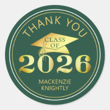 Abschluss 2025 Danke, Green Imitats Gold Foil