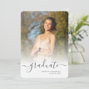 Abschluss 2025 Einfache 2 Fotos Grad Ankündigung