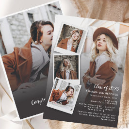Abschluss 2025 Foto Collage Grad Party Einladung