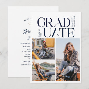 Abschluss 2025 Foto Collage Grad Party Einladung