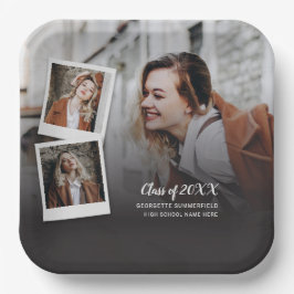 Abschluss 2025 Foto Collage Grad Party Pappteller