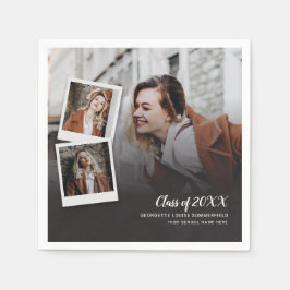 Abschluss 2025 Foto Collage Script Grad Paper Serviette