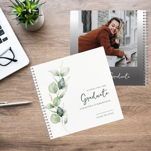 Abschluss 2025 Foto Eucalyptus Guest Notizbuch (Graduation 2025 Photo Eucalyptus Guest Notebook)