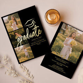 Abschluss 2025 Foto Gold Foil Ankündigung