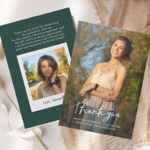 Abschluss 2025 Foto Grad Moderne Dankeschön Karte