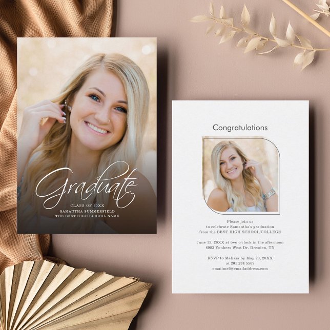 Abschluss 2025 Foto Grad Party Einladung (Von Creator hochgeladen)