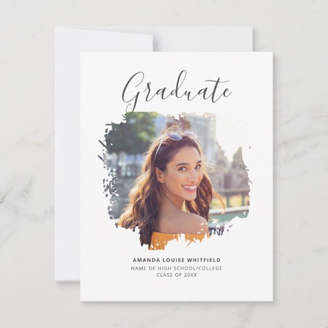 Abschluss 2025 Foto Grad Party Einladung (Vorderseite)