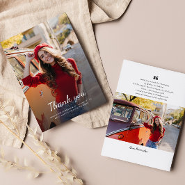 Abschluss 2025 Foto Grad Vielen Dank Foto-Karte Mitteilungskarte