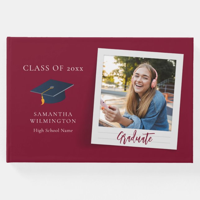 Abschluss 2025 Foto Script Grad Party Gästebuch (Vorderseite)