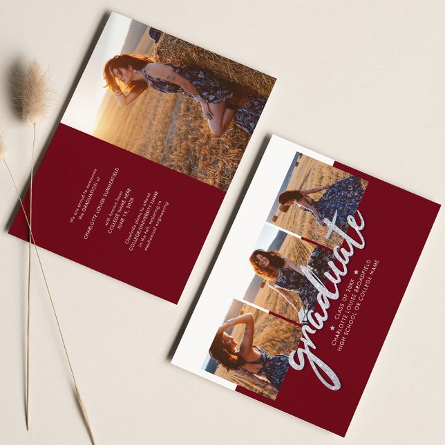 Abschluss 2025 FotoCollage Silver Ankündigung (Von Creator hochgeladen)