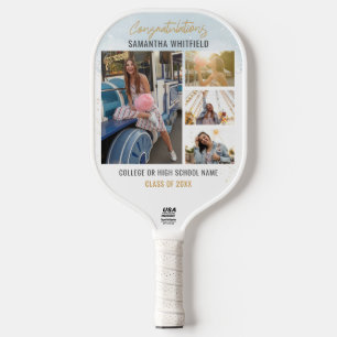 Abschluss 2025 Fotos Moderner Grad Keepake Pickleball Schläger