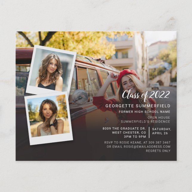 Abschluss 2025 Fotos Party Einladung (Vorderseite)