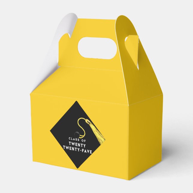 Abschluss 2025 Gelbe Gefälligkeitsboxen Geschenkschachtel (Vorderseite)