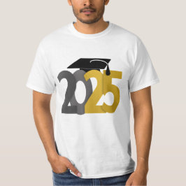 Abschluss 2025: Gold und Grau T-Shirt