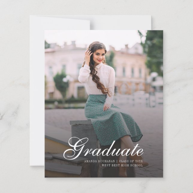 Abschluss 2025 Grad Foto Ankündigung (Vorderseite)