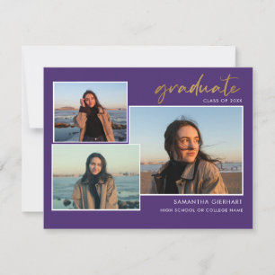 Abschluss 2025 Grad Fotos Lila Ankündigung