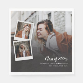 Abschluss 2025 Grad Fotos Open House Party Serviette
