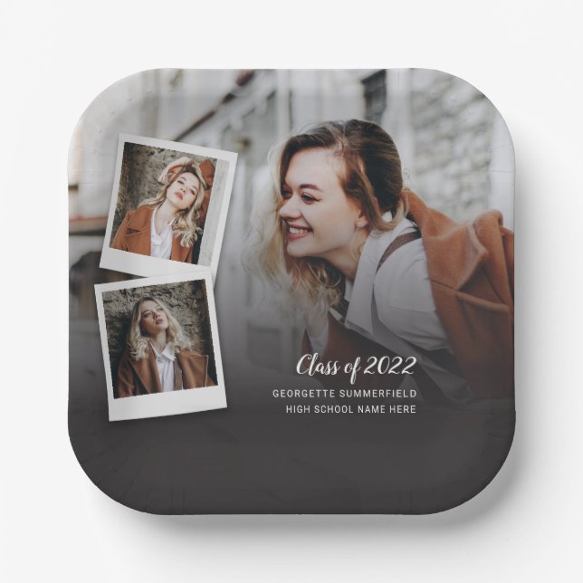 Abschluss 2025 Grad Fotos Party Pappteller (Vorderseite)