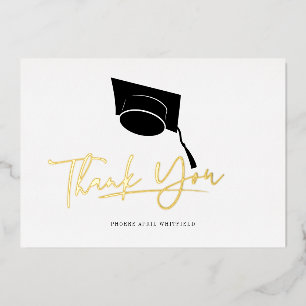Abschluss 2025 Grad Party Danke Gold Folieneinladung