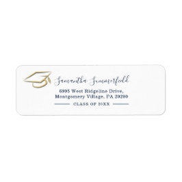 Abschluss 2025 Graduate Navy Blue Rücksendeadresse