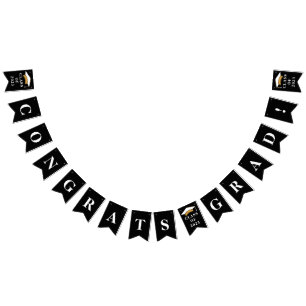 Abschluss 2025 Graduate Party Black Wimpelkette
