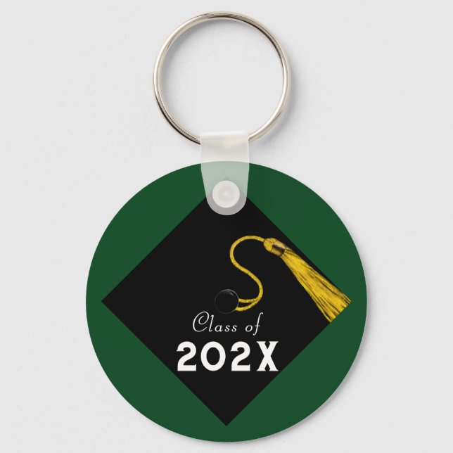 Abschluss 2025 Grüner Keepake Schlüsselanhänger (Vorderseite)