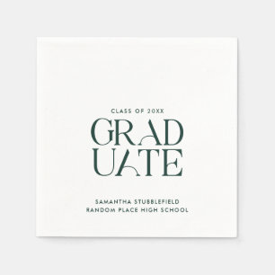 Abschluss 2025 Grünes Grad Party Serviette