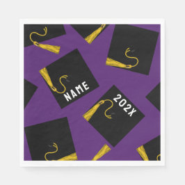 Abschluss 2025 Lila Serviette