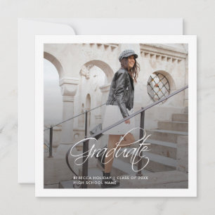 Abschluss 2025 Moderne Foto Grad Bekanntgabe Mitteilungskarte