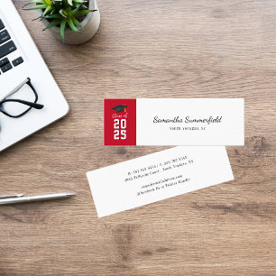 Abschluss 2025 Moderne Skripte Mini Visitenkarte