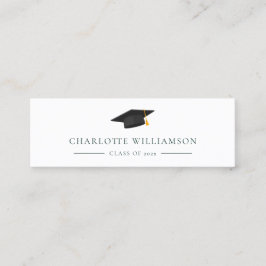 Abschluss 2025 Moderner Name Mini Visitenkarte