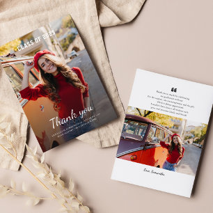 Abschluss 2025 Modernes Grad Foto Dankeskarte