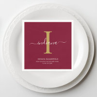 Abschluss 2025 Monogram Script Burgundy Party
