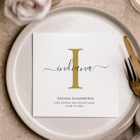 Abschluss 2025 Monogramm Name Grand Party Paper