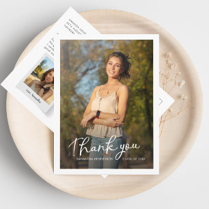 Abschluss 2025 Multi-Foto-Skript Vielen Dank Postkarte