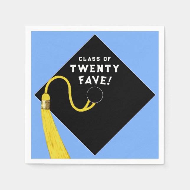 Abschluss 2025 Party Light Blue Serviette (Vorderseite)