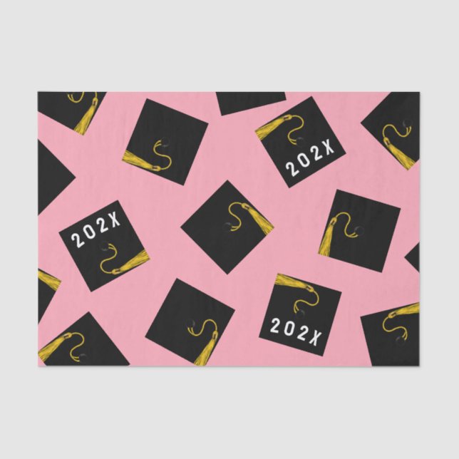 Abschluss 2025 rosafarbenes Papiertuchpapier Seidenpapier (Vorderseite)